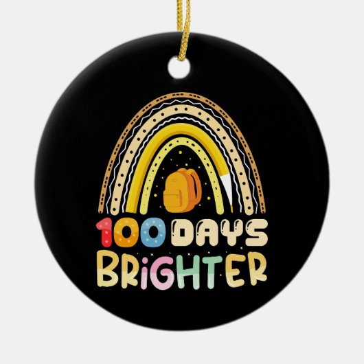 100日100日学校先生 セラミックオーナメント (正面)
