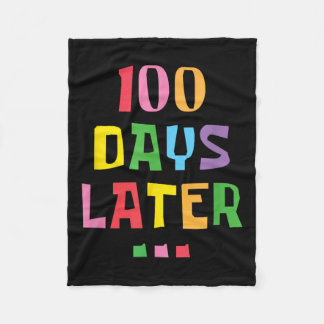 100日100日後の学校先生の子供 フリースブランケット