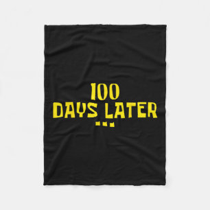 100日100日後の学校先生の子供 フリースブランケット