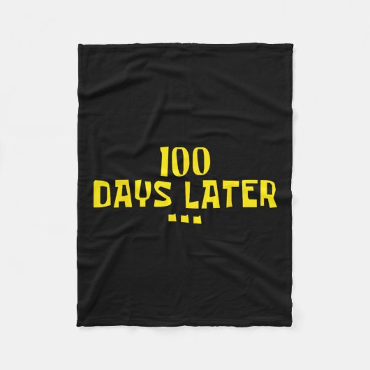100日100日後の学校先生の子供 フリースブランケット (正面)
