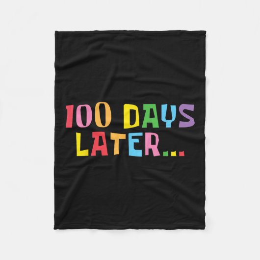 100日100日後の学校先生の子供 フリースブランケット (正面)