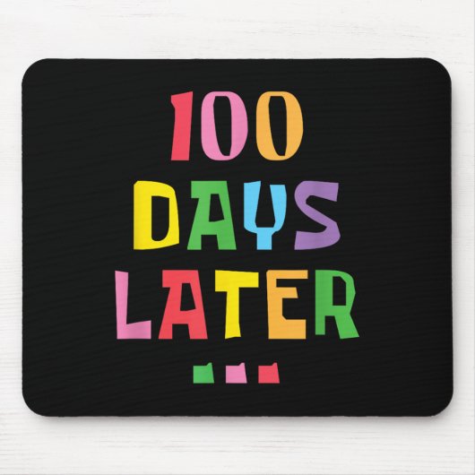 100日100日後の学校先生の子供 マウスパッド (正面)