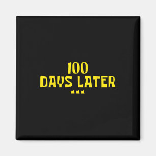 100日100日後の学校先生の子供 マグネット