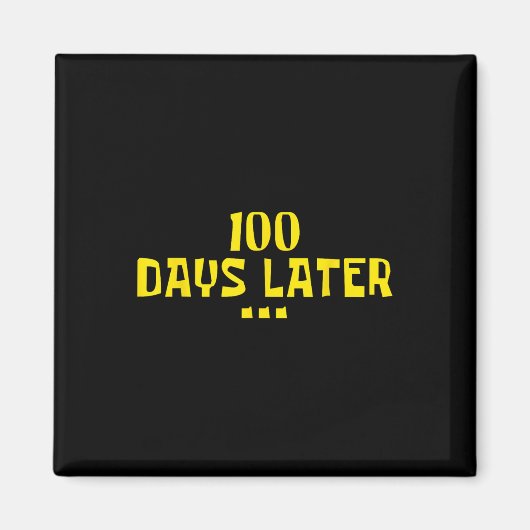100日100日後の学校先生の子供 マグネット (正面)