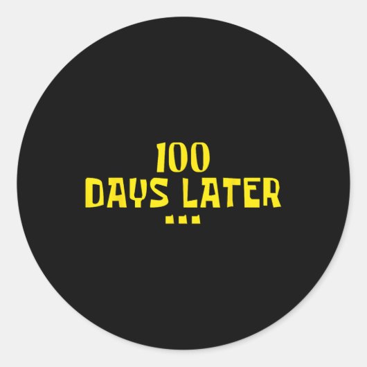 100日100日後の学校先生の子供 ラウンドシール (正面)