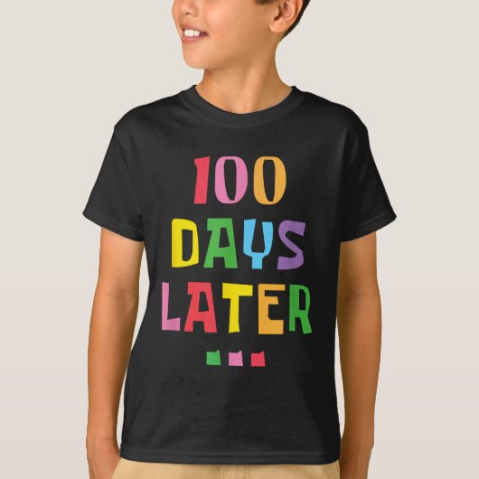 100日100日後の学校先生の子供 Tシャツ (正面)