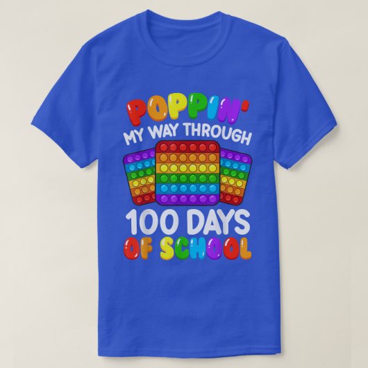 100日100日目おもしろいまでの道を開く Tシャツ (デザイン正面)
