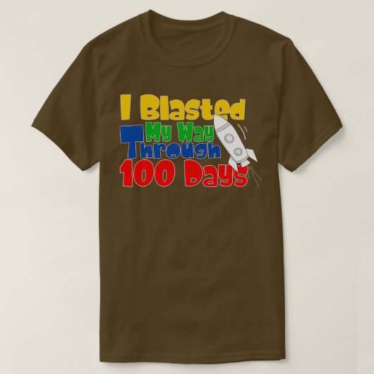 100日100日目おもしろいを通り抜けた Tシャツ (デザイン正面)