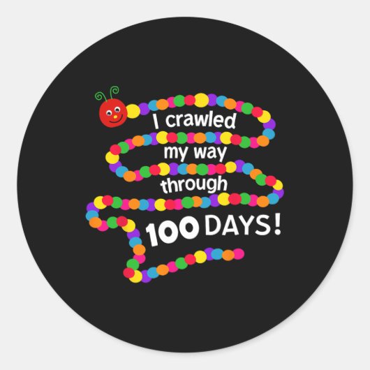 100日100日目にGroovy Iが自分の道を這った ラウンドシール (正面)