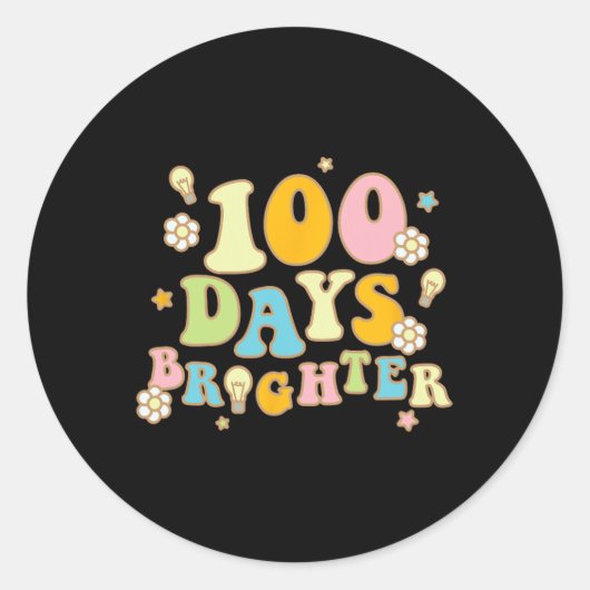 100日100日目より明るい ラウンドシール (正面)