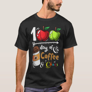 100日・オブ・コーヒー&カオス100th Day 教え School Tシャツ