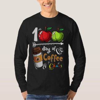 100日・オブ・コーヒー&カオス100th Day 教え School Tシャツ