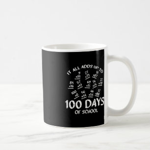 100日・オブ・スクール算数の追加クール先生・スタッド コーヒーマグカップ