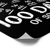 100日・オブ・スクール算数の追加クール先生・スタッド ポスター (角)