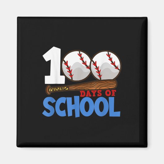 100日・オブ・スクール100日目Te マグネット (正面)