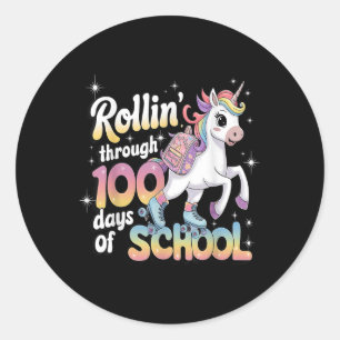 100日・オブ・スクール・ガールズ先生100th Day Unicorn ラウンドシール
