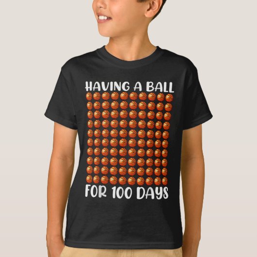 100日・オブ・スクール・バスケットボール100日目100日 Tシャツ (正面)