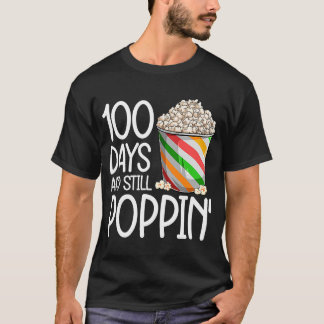 100日・オブ・スクール・子供へボーイズ・ポップコーン Tシャツ