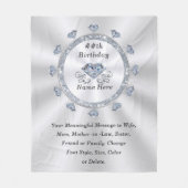 100日、75日、70日、60日の誕生日が妻に贈られる。 フリースブランケット (正面)