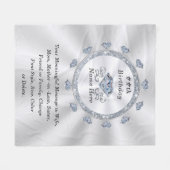 100日、75日、70日、60日の誕生日が妻に贈られる。 フリースブランケット (正面(横))