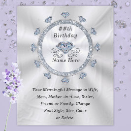 100日、75日、70日、60日の誕生日が妻に贈られる。 フリースブランケット