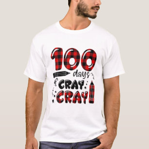 100日Cray Cray 100学校水牛Plaの日 Tシャツ