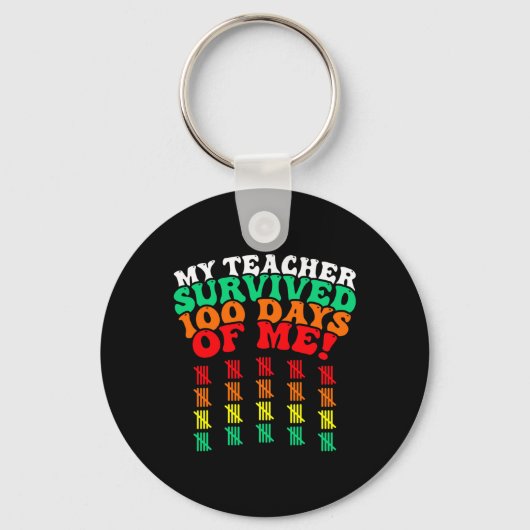 100日Tee Kids 100Th Day Of School Co キーホルダー (正面)