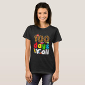 100日Y'all Happy 100th Day Of School先生 Tシャツ (正面フル)