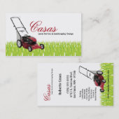 100本の草の芝生の造園の刈る名刺 名刺 (正面/裏面)