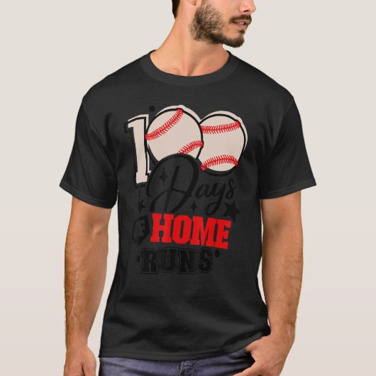 100本塁打の日野球の先生 100日目の授業 Tシャツ (正面)