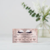 100枚のアポイントメントリマインダーカードのメイクアップラッシュドリップ 名刺 (スタンド正面)