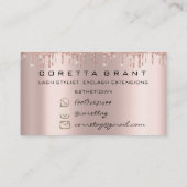 100枚のアポイントメントリマインダーカードのメイクアップラッシュドリップ 名刺 (裏面)