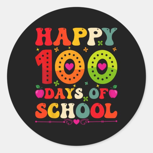 100校日おめでとう! ラウンドシール (正面)