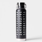 100桁のPiパターン数学ラバーズ名前をカスタムする ウォーターボトル (背面)