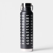 100桁のPiパターン数学ラバーズ名前をカスタムする ウォーターボトル (正面)