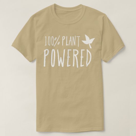 100植物動力、おもしろいビーガンベジタリアンティー Tシャツ (デザイン正面)