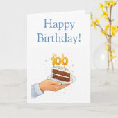 100歳おめでとう カード (黄色い花)