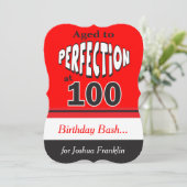 100歳で完成 |第100誕生日 招待状 (スタンド正面)