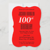 100歳で最高の年齢を迎える | 100歳の誕生日 招待状 (裏面)