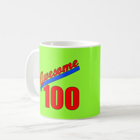 100歳に素晴らしい素晴らしい100 コーヒーマグカップ (正面左)