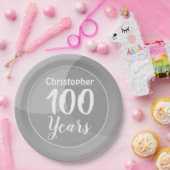 100歳のお誕生日おめでとう紙皿 ペーパープレート (パーティー)