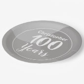 100歳のお誕生日おめでとう紙皿 ペーパープレート (アングル)