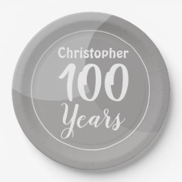 100歳のお誕生日おめでとう紙皿 ペーパープレート