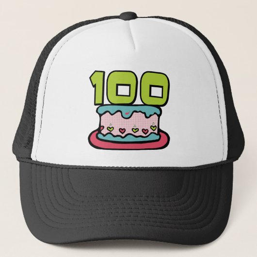 100歳のお誕生日ケーキ キャップ (正面)