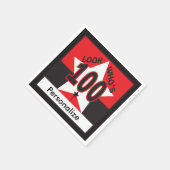 100歳の人を見る |第100誕生日 スタンダードカクテルナプキン (角)