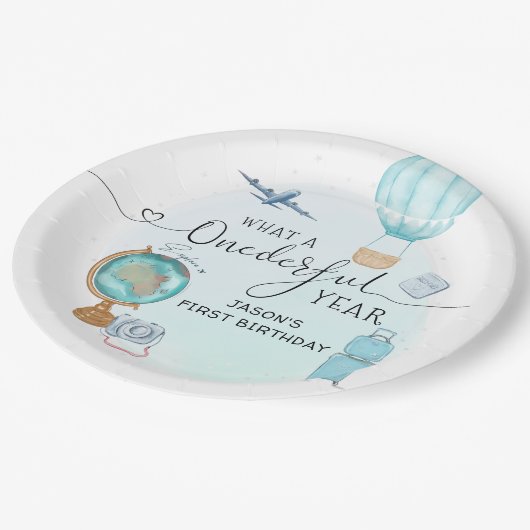 100歳の少年たち第1回誕生日パーティー ペーパープレート (アングル)