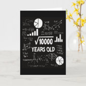 100歳の日の数学先生100番目の誕生日ギフト カード (黄色い花)