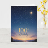 100歳の星のお誕生日 カード (黄色い花)