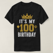100歳の男にとって100誕生日のプレゼントだ Tシャツ (デザイン正面)