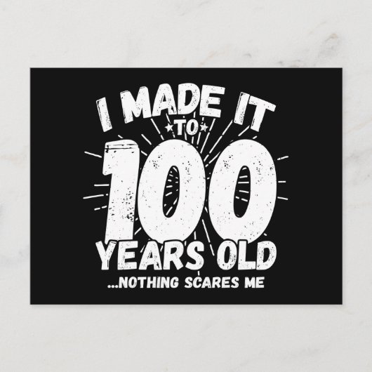 100歳の皮肉なミーム 面白い100歳の誕生日 ポストカード (正面)